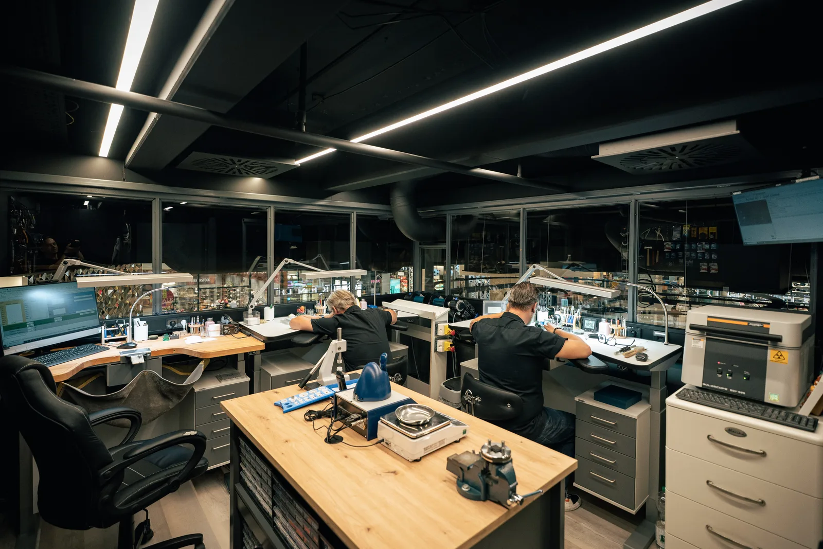 Arbeitsplatz in der Werkstatt von Juwelier Behrendt